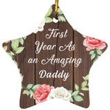 First Year As An Amazing Daddy - Star Ornament A