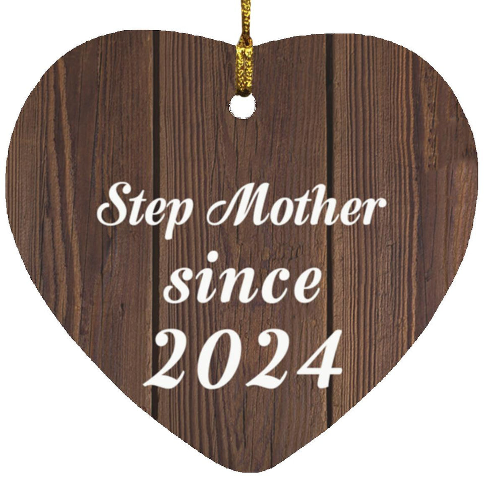 Step Mother Since 2024 - Heart Ornament D