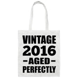 8th Birthday Vintage 2016 Aged Perfectly - Tote Bag White