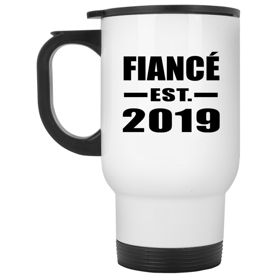 Fiance Established EST. 2019 - White Travel Mug