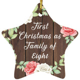 First Christmas As Family Of Eight - Star Ornament A