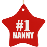 Number One #1 Nanny - Star Ornament