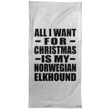 All I Want For Christmas Is My Norwegian Elkhound - Hand Towel