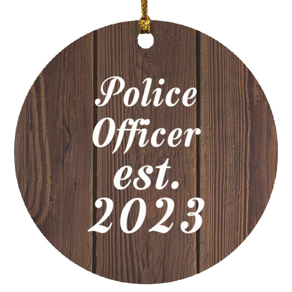 Police Officer Established Est. 2023 - Circle Ornament D