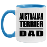 Australian Terrier Dad - 11oz Accent Mug Blue