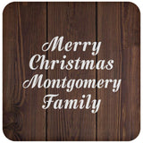 Merry Christmas Montgomery Family - Drink Coaster D