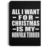 All I Want For Christmas Is My Norfolk Terrier - Canvas Portrait