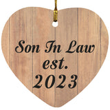 Son In Law Established EST. 2023 - Heart Ornament C