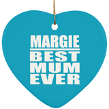 Margie Best Mum Ever - Heart Ornament