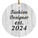 Fashion Designer Established Est. 2024 - Circle Ornament F