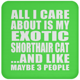 All I Care About Is My Exotic Shorthair Cat - Drink Coaster