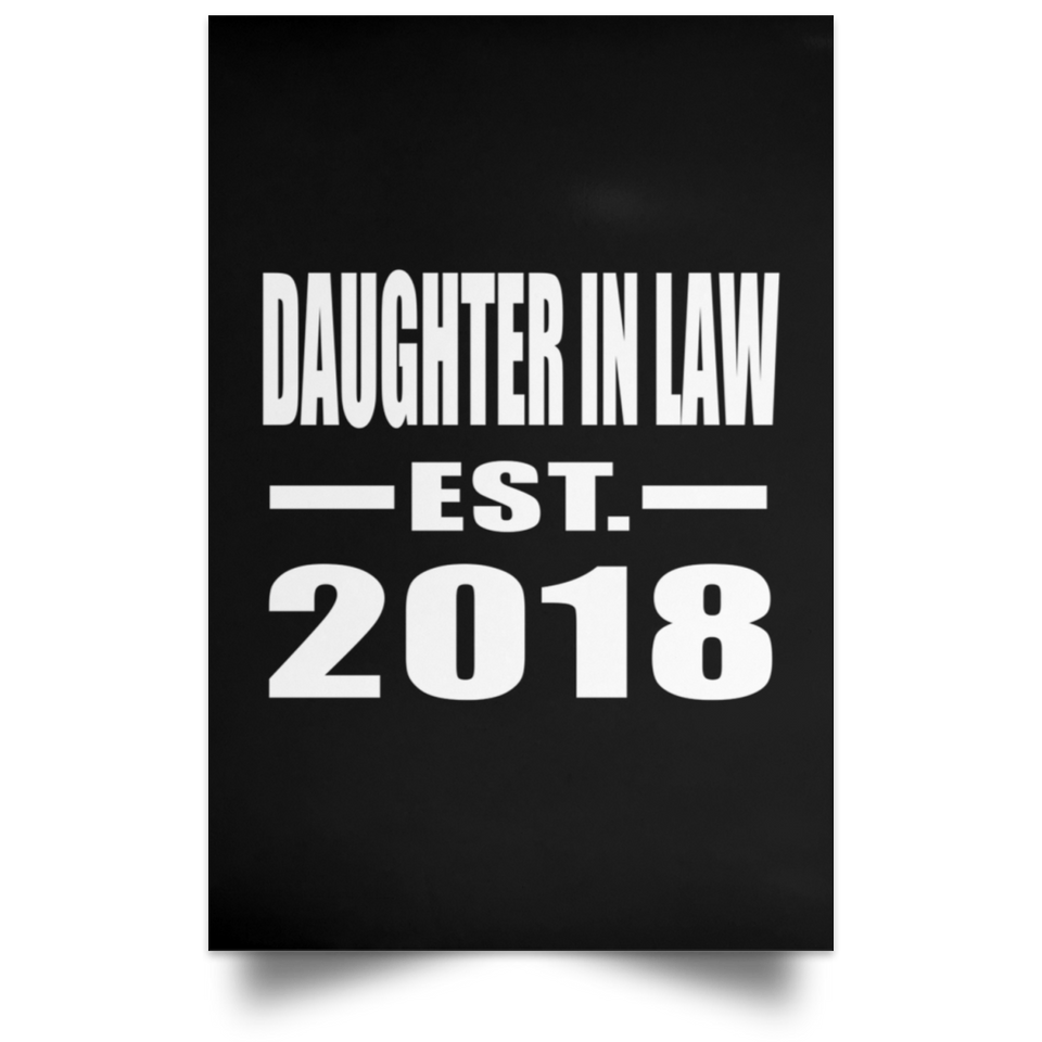 Daughter In Law Established EST. 2018 - Poster Portrait