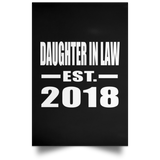 Daughter In Law Established EST. 2018 - Poster Portrait