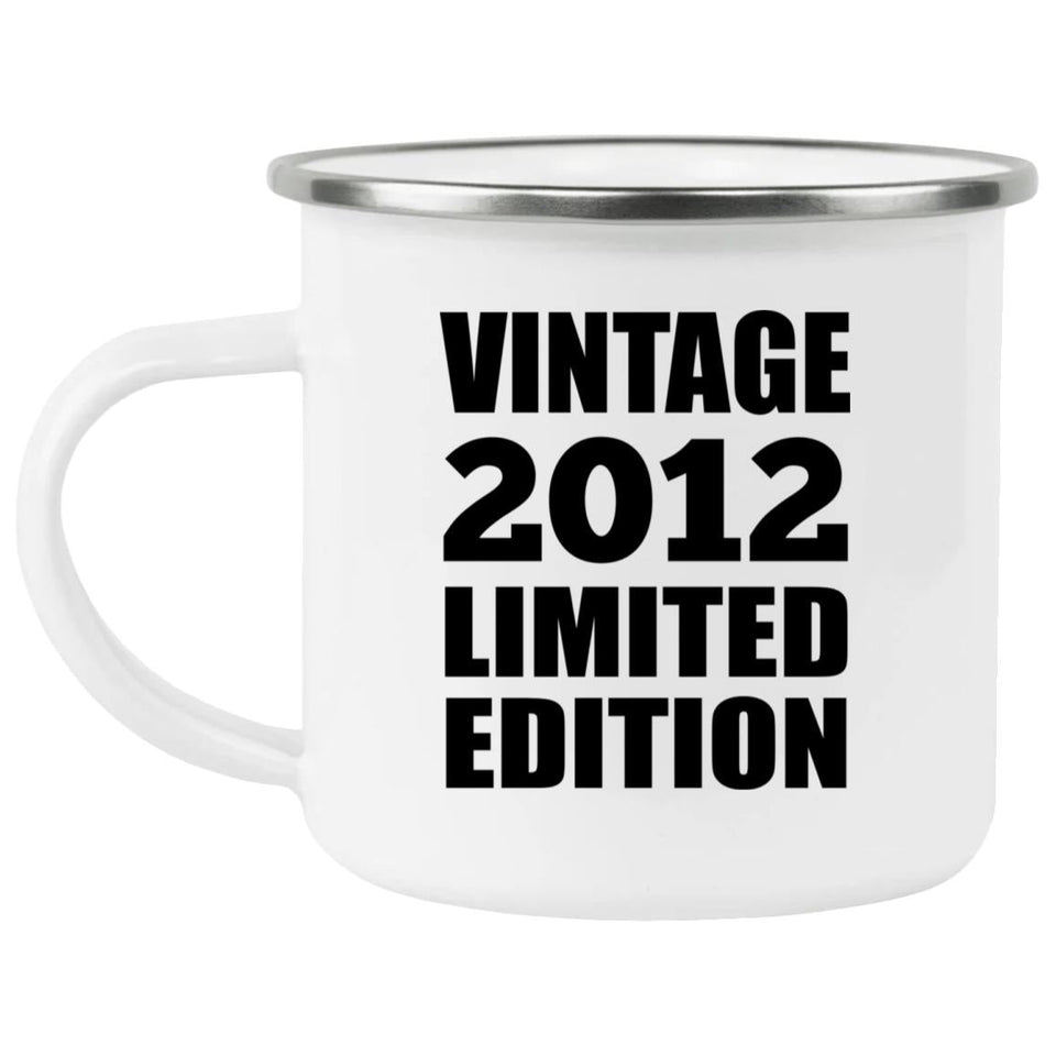 12th Birthday Vintage 2012 Limited Edition - 12oz Camping Mug