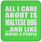 All I Care About Is Maltese Dog - Drink Coaster