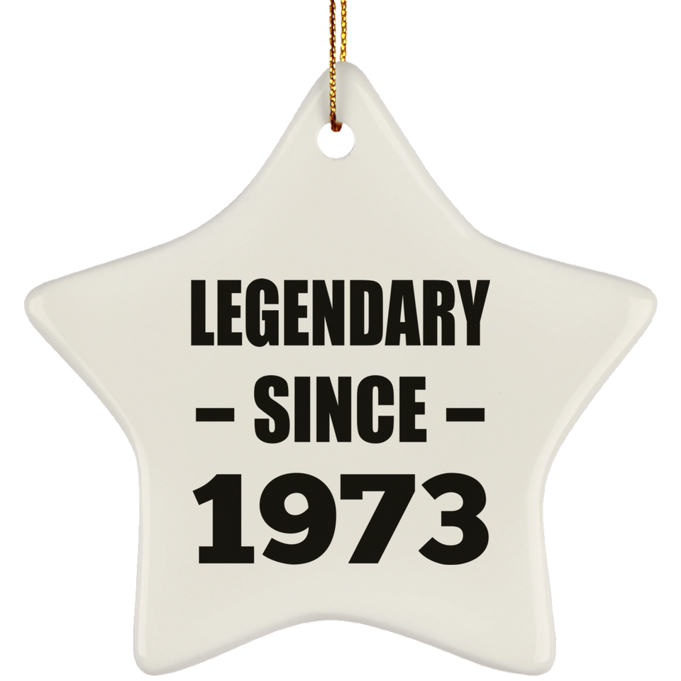 51st Birthday Legendary Since 1973 - Star Ornament