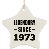 51st Birthday Legendary Since 1973 - Star Ornament
