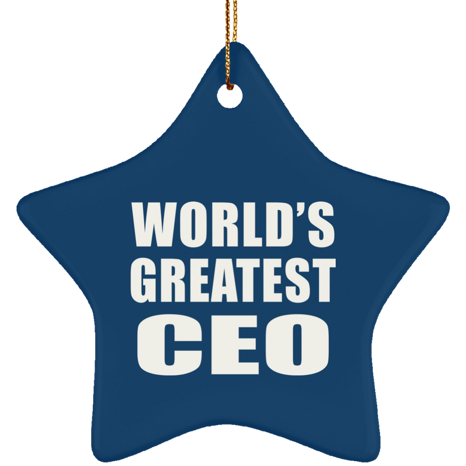 World's Greatest CEO - Star Ornament