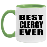 Best Clergy Ever - 11oz Accent Mug Green