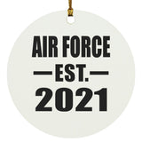 Air Force Established EST. 2021 - Circle Ornament