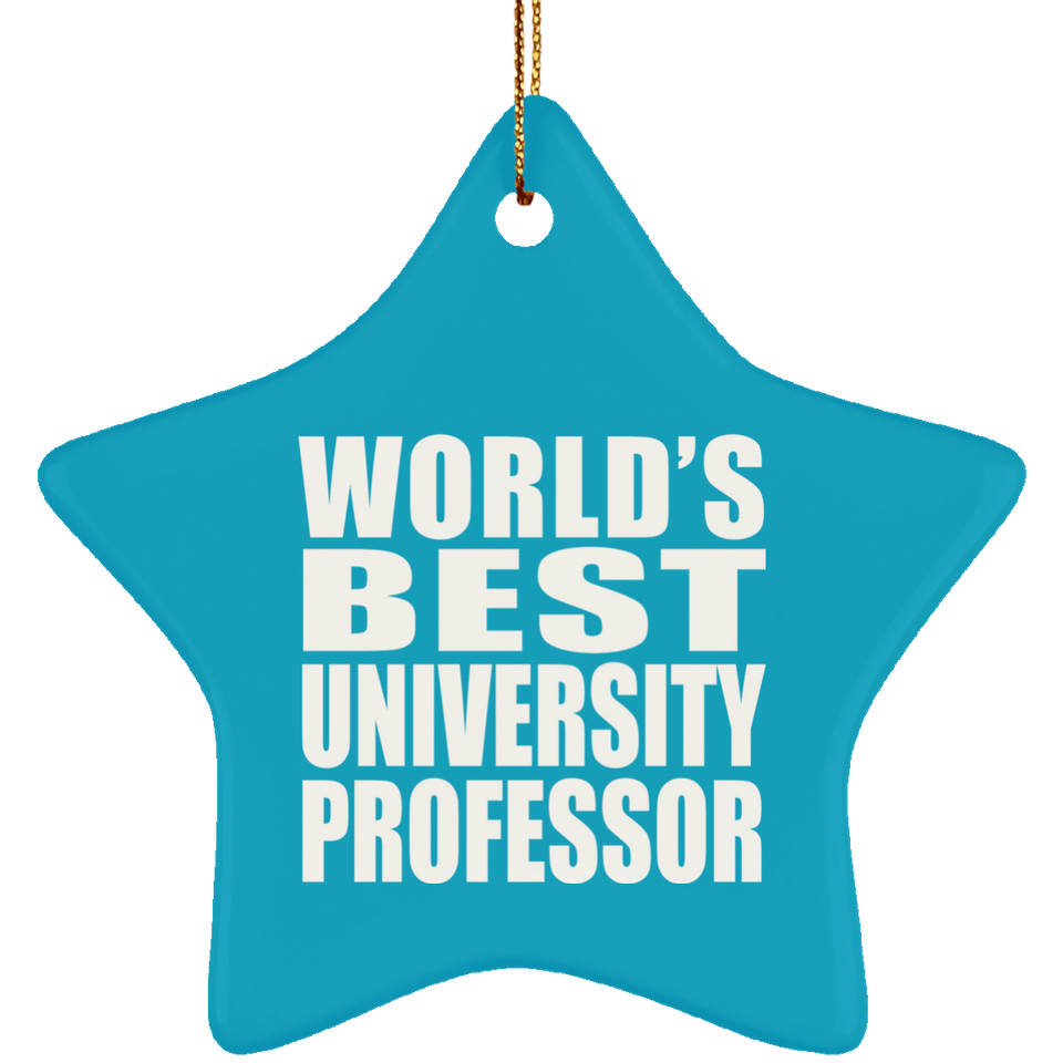 World's Best University Professor - Star Ornament