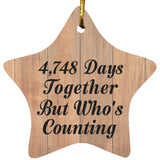 13rd Anniversary 4,748 Days Together Who's Counting - Star Ornament C