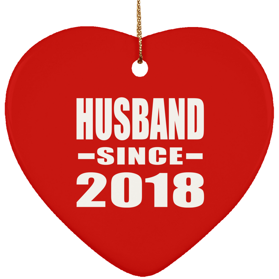 Husband Since 2018 - Heart Ornament