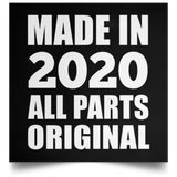 4th Birthday Made in 2020 All Parts Original - Poster Square