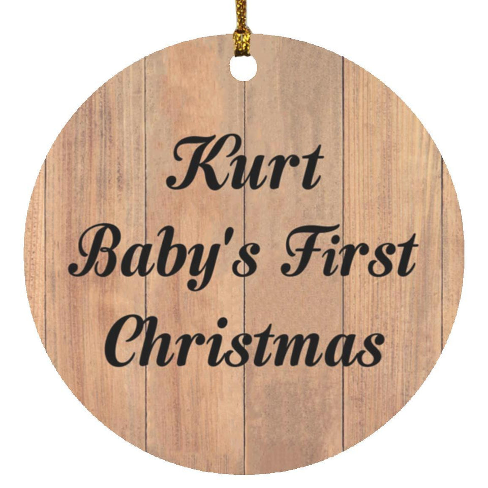 Kurt Baby's First Christmas - Circle Ornament C