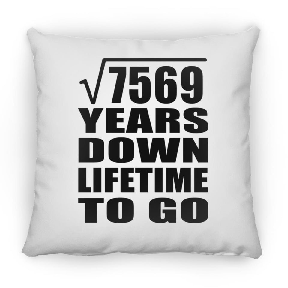 87th Anniversary Square Root of 7569 Years Lifetime To Go - Throw Pillow