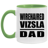 Wirehaired Vizsla Dad - 11oz Accent Mug Green