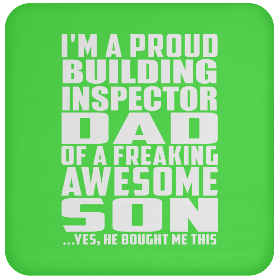 Proud Building Inspector Dad Of Awesome Son - Drink Coaster