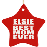Elsie Best Mom Ever - Star Ornament