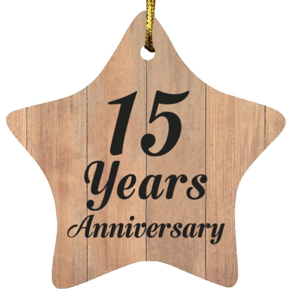 15th Anniversary 15 Years Anniversary - Star Ornament C