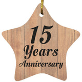 15th Anniversary 15 Years Anniversary - Star Ornament C