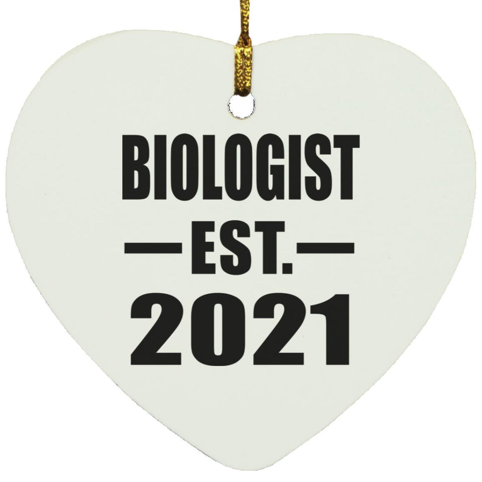 Biologist Established EST. 2021 - Heart Ornament