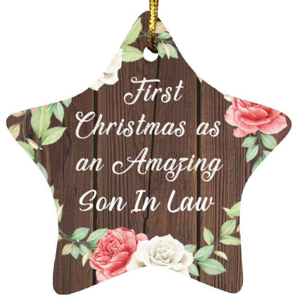 First Christmas As an Amazing Son In Law - Star Ornament A