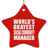 World's Okayest Social Community Manager - Star Ornament