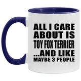 All I Care About Is Toy Fox Terrier - 11oz Accent Mug Purple