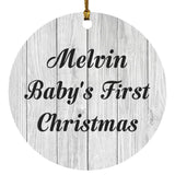 Melvin Baby's First Christmas - Circle Ornament F