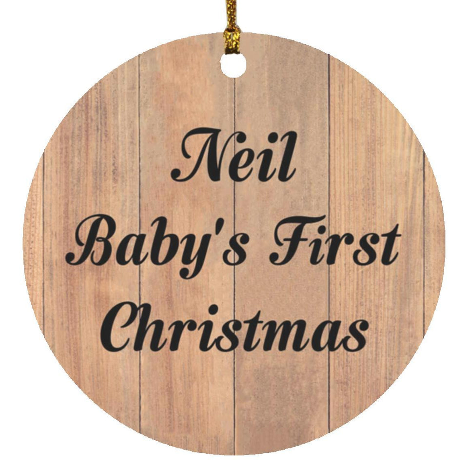 Neil Baby's First Christmas - Circle Ornament C