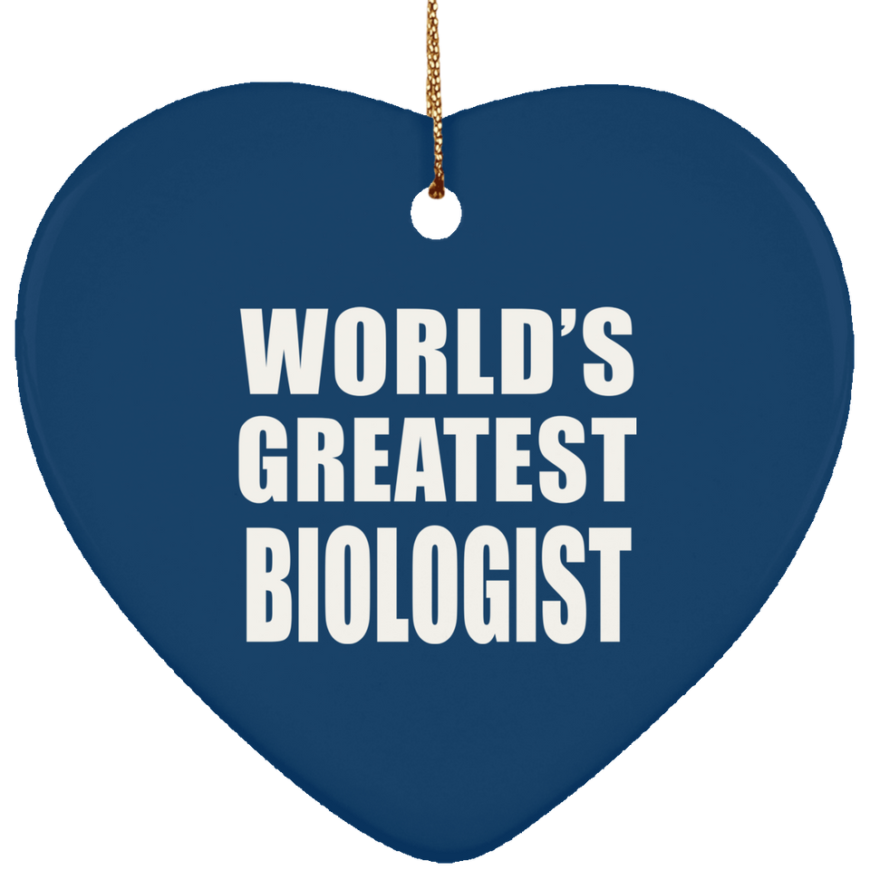 World's Greatest Biologist - Heart Ornament