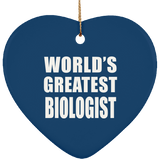 World's Greatest Biologist - Heart Ornament