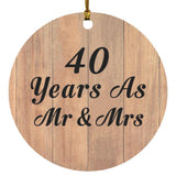 40 Years As Mr & Mrs - Circle Ornament C