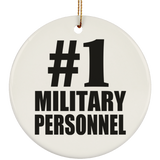 Number One #1 Military Personnel - Circle Ornament