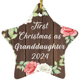 First Christmas As Granddaughter 2024 - Star Ornament A
