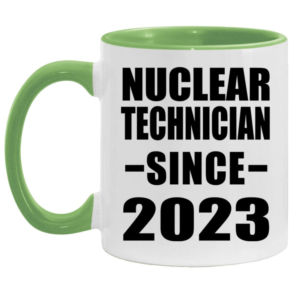 Nuclear Technician Since 2023 - 11oz Accent Mug Green