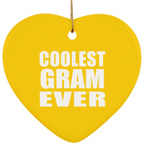 Coolest Gram Ever - Heart Ornament