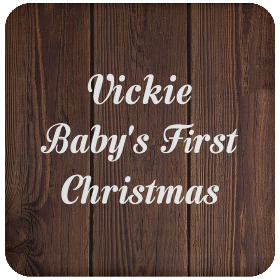 Vickie Baby's First Christmas - Drink Coaster D