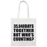 96th Anniversary 35,040 Days Together Who's Counting - Tote Bag White